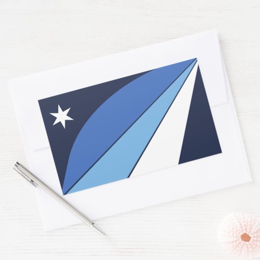 Rectangle sticker met Flag of Columbia, SC (Envelop)