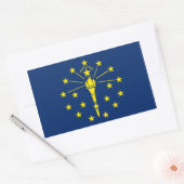 Rectangle sticker met Flag of Indiana, Verenigde S (Envelop)