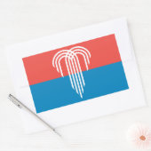 Rectangle sticker met Flag of Kansas City, Verenig (Envelop)