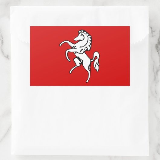 Rectangle sticker met Flag of Kent, Engeland (Tas)