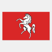 Rectangle sticker met Flag of Kent, Engeland (Voorkant)