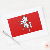 Rectangle sticker met Flag of Kent, Engeland (Envelop)
