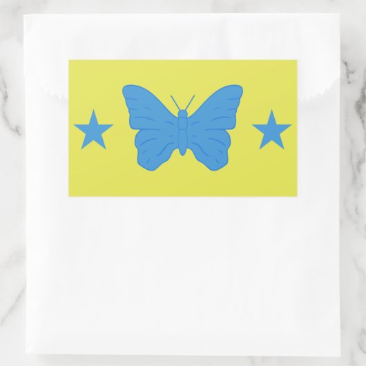 Rectangle sticker with Flag of Bady Bassit, Brazil (Tas)