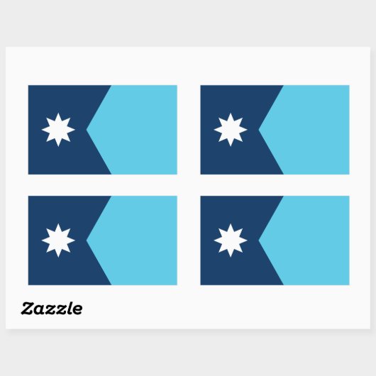 Rectangle sticker with Flag of Minnesota, USA (Vel)