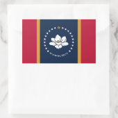 Rectangle sticker with Flag of Mississippi State (Tas)