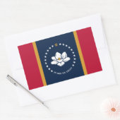 Rectangle sticker with Flag of Mississippi State (Envelop)