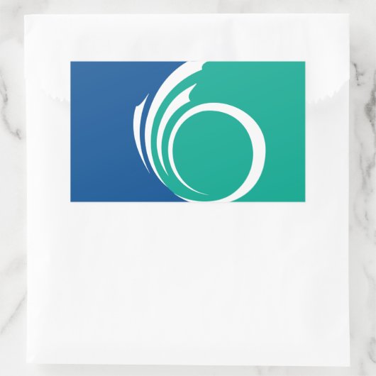 Rectangle sticker with Flag of Ottawa, Canada (Tas)