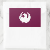 Rectangle sticker with Flag of Phoenix City, USA (Tas)