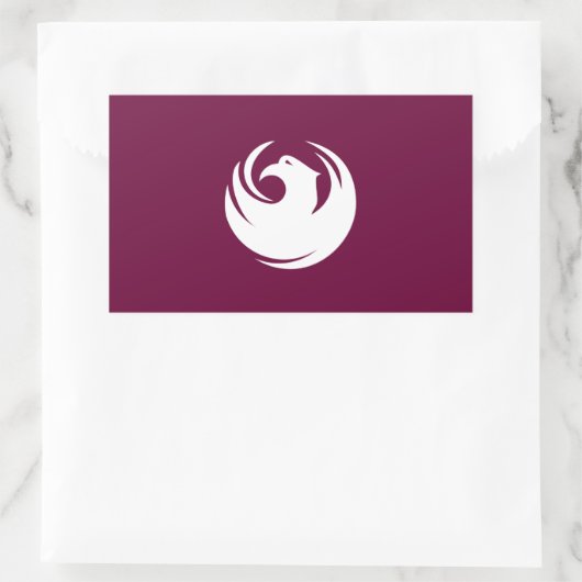 Rectangle sticker with Flag of Phoenix City, USA (Tas)