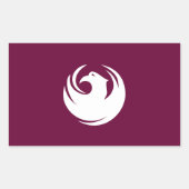 Rectangle sticker with Flag of Phoenix City, USA (Voorkant)