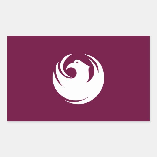 Rectangle sticker with Flag of Phoenix City, USA (Voorkant)