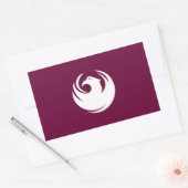 Rectangle sticker with Flag of Phoenix City, USA (Envelop)