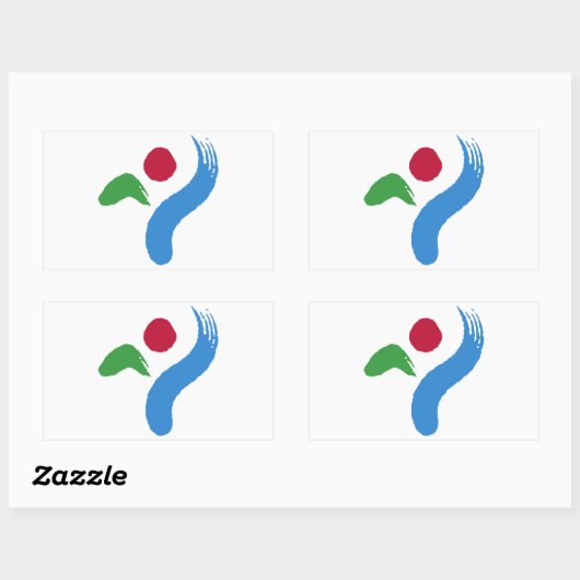Rectangle sticker with Flag of Seoul (Vel)