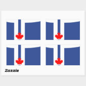 Rectangle sticker with Flag of Toronto (Vel)