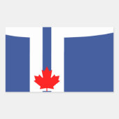 Rectangle sticker with Flag of Toronto (Voorkant)