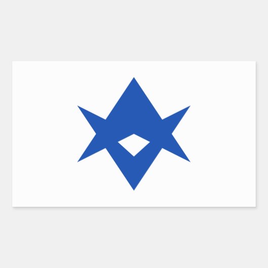 Rectangle sticker with Flag of Toyota City (Voorkant)