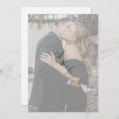 Rectangle Transparant Faux Vellum Elegant Photo Kaart (Voorkant / Achterkant)