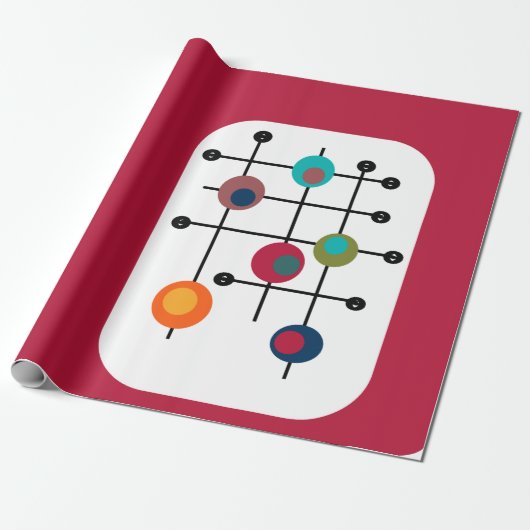 Rectangle uit de middeleeuwen cadeaupapier (Uitgerold)