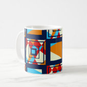 Rectangles of colorful pieces. Trendy seamless pat Koffiemok (Voorkant links)