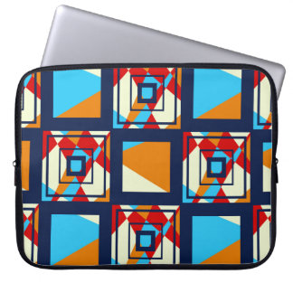 Rectangles of colorful pieces. Trendy seamless pat Laptop Sleeve