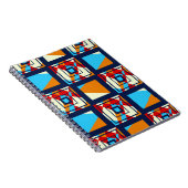 Rectangles of colorful pieces. Trendy seamless pat Notitieboek (Rechterzijde)