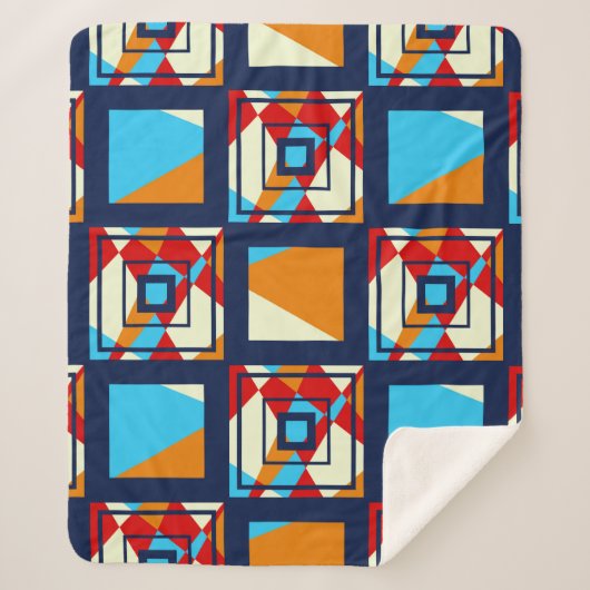 Rectangles of colorful pieces. Trendy seamless pat Sherpa Deken (Voorkant)