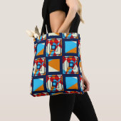 Rectangles of colorful pieces. Trendy seamless pat Tote Bag (Dichtbij)