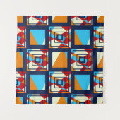 Rectangles of colorful pieces. Trendy seamless pat Wandkleed (Voorkant (horizontaal))