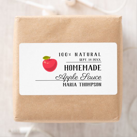 Rectangular Applesauce Modern Typography Label (Insitu)