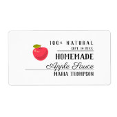 Rectangular Applesauce Modern Typography Label (Voorkant)