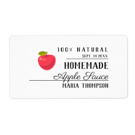 Rectangular Applesauce Modern Typography Label