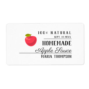 Rectangular Applesauce Modern Typography Label