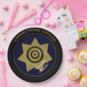 Rectificatiedienstkleding, Gold 02-papieren Borden Papieren Bordje (Feest)