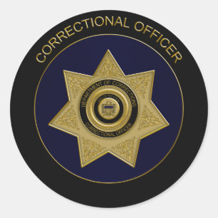 Rectificatiefunctionaris Badge, Gold 2-ronde Stick Ronde Sticker