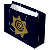 Rectificatiefunctionaris badge Gold-Blu-Large Gift Groot Cadeauzakje (Voorkant Gekanteld)