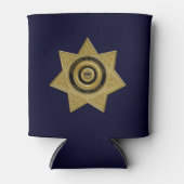 Rectificatiefunctionaris Badge, Gold Blue-Koelbox Blikjeskoeler (Voorkant)