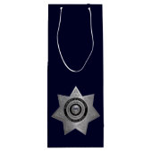 Rectificatiefunctionaris badge, Silv-Blue-Wine Gif Wijn Cadeautas (Achterkant)