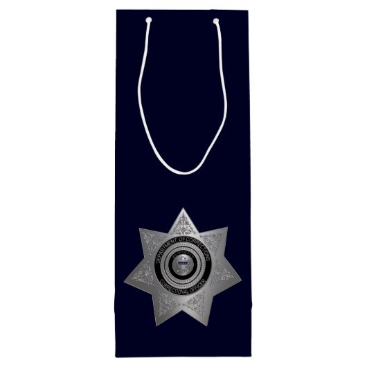 Rectificatiefunctionaris badge, Silv-Blue-Wine Gif Wijn Cadeautas (Achterkant)