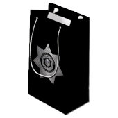 Rectificatiefunctionaris Badge, Silver-Black-Gift  Klein Cadeauzakje (Achterkant Gekanteld)