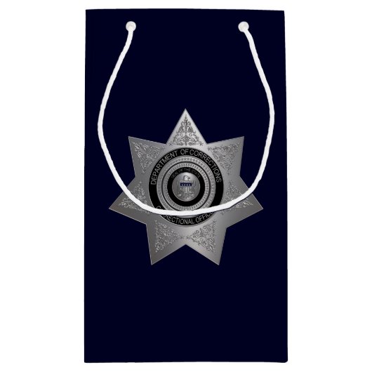Rectificatiefunctionaris Badge, Silver-Blue-Gift B Klein Cadeauzakje (Achterkant)