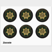 Rectificator badge, Gld Grn B-Round Sticker (Vel)