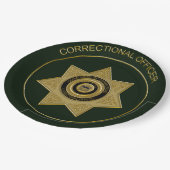 Rectificerende functionaris Badge Grn-Gold-PAPER-B Papieren Bordje (Gekanteld)