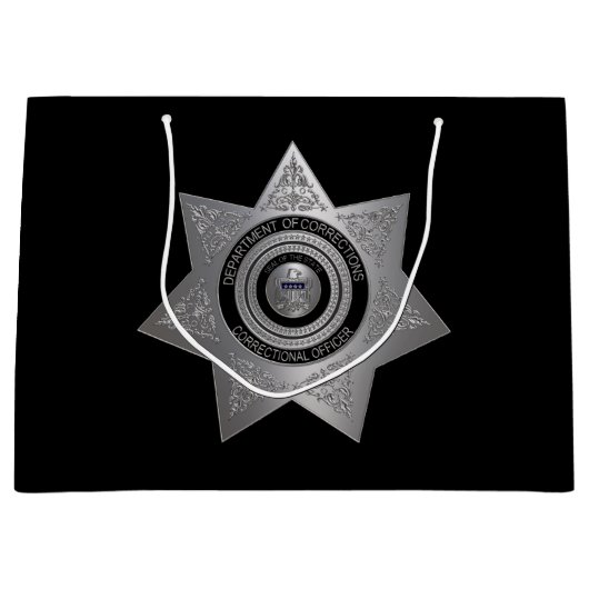 Rectificerende functionaris Badge Silver-Blk-Lg Gi Groot Cadeauzakje (Voorkant)