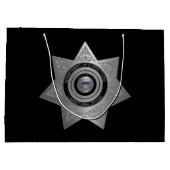 Rectificerende functionaris Badge Silver-Blk-Lg Gi Groot Cadeauzakje (Achterkant)