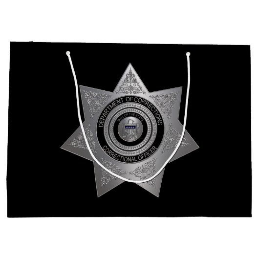 Rectificerende functionaris Badge Silver-Blk-Lg Gi Groot Cadeauzakje (Achterkant)