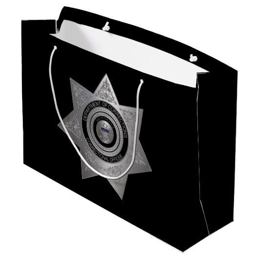 Rectificerende functionaris Badge Silver-Blk-Lg Gi Groot Cadeauzakje (Achterkant Gekanteld)