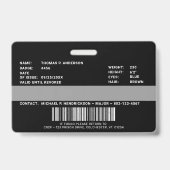 Rectificerende functionaris Foto Professional Jail Badge (Achterkant)