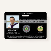 Rectificerende functionaris Foto Professional Jail Badge (Voorkant)