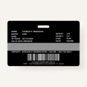 Rectificerende functionaris Foto Professional Jail Badge (Achterkant)