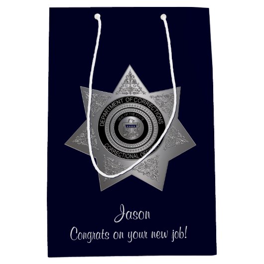 Rectificerende functionarissen Badge, Silv-Blue-Me Medium Cadeauzakje (Voorkant)